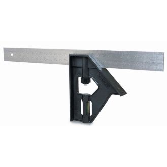 Echer combinat Stanley 2-46-017, maner plastic, 300 mm, bula nivel