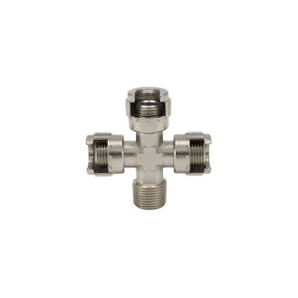 Racord in cruce cu piulita si filet conic tata 3/8" Omg 22C_3/8