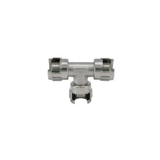 Racord T cu 3 piulite cu degajare filet 1/4" Omg 22E_1/4