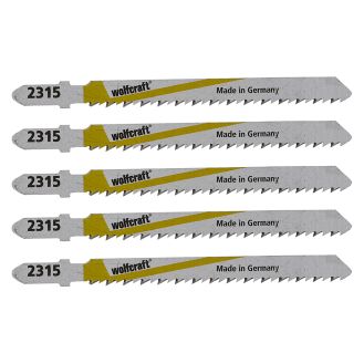 Set 5 panze pentru fierastrau pendular Wolfcraft 2365000, prindere in T, pentru lemn, adancime taiere 40 mm