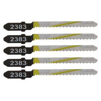 Set 5 panze pentru fierastrau pendular Wolfcraft 2393000, prindere in T, pentru lemn, adancime taiere 20 mm
