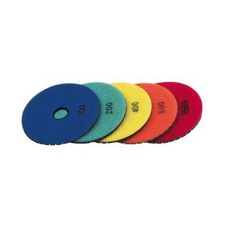Set 5 discuri diamantate Flex 253823, Dia-jet, velcro, granulatii 100-1500