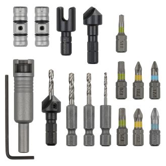 Set 16 piese gaurire insurubare FlipBit Wolfcraft 3086000 