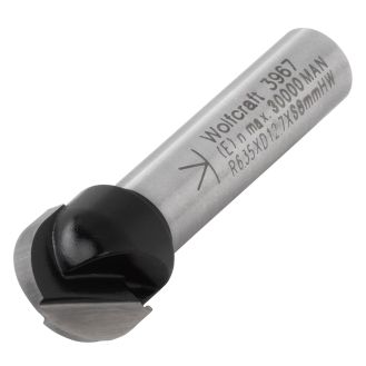 Freza de raionat, Wolfcraft 3967000, 12.7x9.5 mm, tija 8 mm