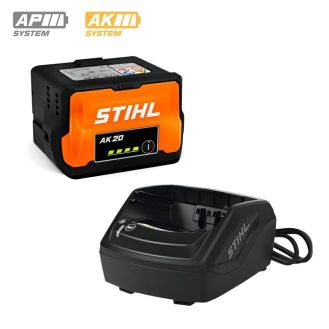 Set starter Stihl 45200075901, 1x acumulator AK 20, 1x incarcator AL 101
