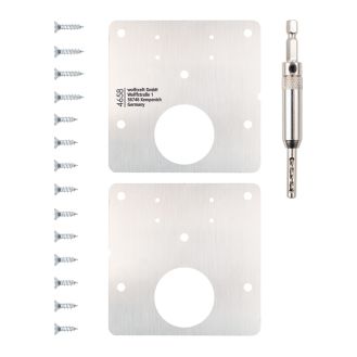 Set reparatii balamale pentru mobilier Wolfcraft 4658000, 17 piese