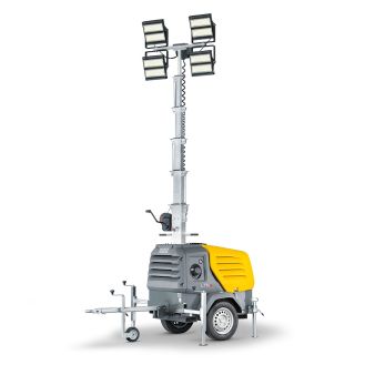 Turn de iluminat cu generator Wacker Neuson LTN4Y RH 50Hz LED Trailer, inaltime catarg 7.8 m, suprafata iluminare 2700 m², motor Yanmar
