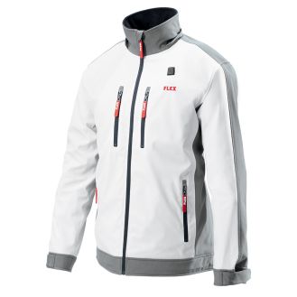 Jacheta incalzita electric Flex 511919, TJ White 10.8/18.0 S Men, compatibila cu acumulatori Li-Ion 10.8 si 18 V, pentru barbati, marime S