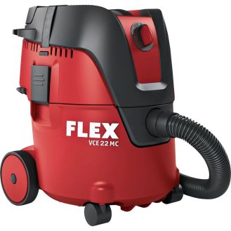Aspirator profesional Flex VCE 22 M MC 2x18.0, compatibil cu 2 acumulatori Li-Ion 18 V, 21 l