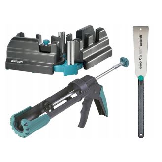 Set 3 piese pentru taiere si lipire plinta parchet Wolfcraft 6977000, 70 mm