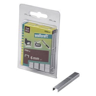 Capse plate Wolfcraft 7056000, tip 013, 6 mm, 2000 buc