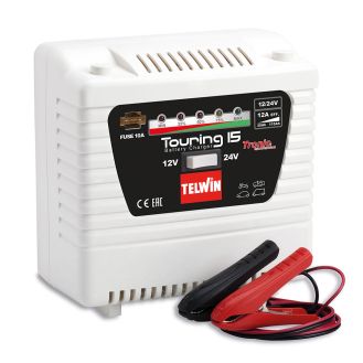 Redresor baterii Telwin TOURING15, tensiune incarcare 12/24 V, capacitate baterii Pb,GEL/AGM, MF 50-115/30-55 Ah