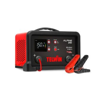 Redresor electronic pentru baterii Telwin ALPINE26i, tensiune incarcare 12/24 V, capacitate baterii Pb/GEL/AGM/Li 10-225 Ah, cu incarcare rapida si afisaj