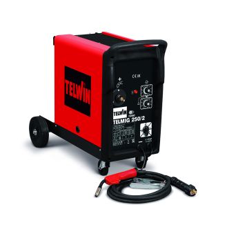 Aparat sudura MIG-MAG Telwin TELMIG250/2TURBO, 260 A, sarma otel 0.6-1  mm, cu accesorii