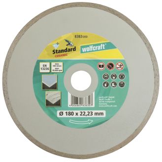 Disc diamantat Wolfcraft 8383000, Standard Ceramic, D 180x22.2x5 mm