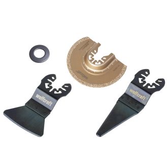 Set 3 panze Wolfcraft 8491000, confectionate din metal HCS si HM