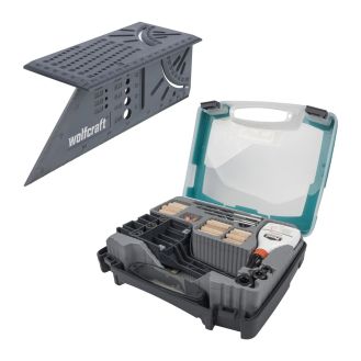 Set pentru proiecte de imbinari cu dibluri Wolfcraft 8636000 set complet pentru toate îmbinările uzuale cu dibluri din lemn