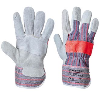 Manusi Classic Canadian Rigger Portwest model A209, marime XL, culoare Gri, fit R, 12 buc/set