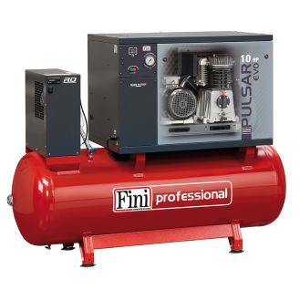 Compresor de aer silentios Fini Pulsar Evo BK120-500-10-SD-ES, 500 l, 7.5 kW, 10 bar, 1080 l/min, cu uscator