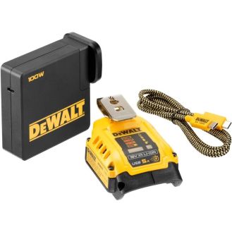 Set incarcare USB Dewalt DCB094K, pentru acumulatori Li-Ion DEWALT® 20V MAX* și FLEXVOLT® 