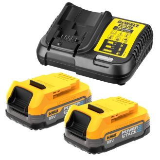 Set incarcator + 2 acumulatori Dewalt DCB1102E2, Li-Ion 18 V XR / 2.0 Ah