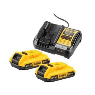 Set incarcator + 2 acumulatori Dewalt DCB1104D2, Li-Ion 18 V XR, 2.0 Ah