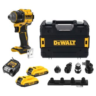 Masina de insurubat cu impact cu 4 capete interschimbabile DeWalt DCD803D2T, 2 acumulatori 18V XR / 2.0Ah, 73 Nm, cutie TSTAK
