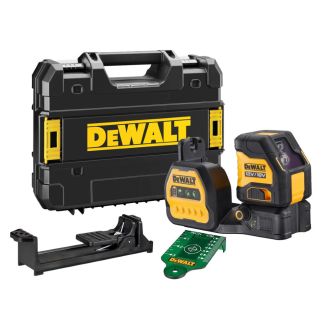 Nivela laser cu linii in cruce DeWALT DCE088NG18, raza verde, compatibila cu acumulator XR 12V si 18V, 30 m
