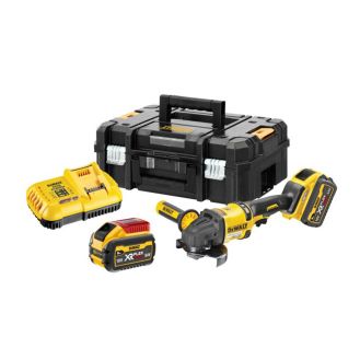 Polizor unghiular DeWalt DCG418SHDX2, cu 2 acumulatori Li-Ion XR Flexvolt 54V/9.0Ah, 125 mm, cutie TSTAK 