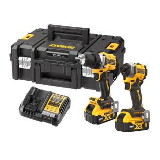 Set 2 masini DeWalt DCK2051P2T, cu 2 acumulatori XR 18V / 5.0Ah si incarcator in valiza TSTAK