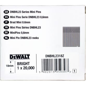 Cuie fara floare 23 GA Dewalt DNBHL2318Z, 18  mm, 20000 bucati/cutie