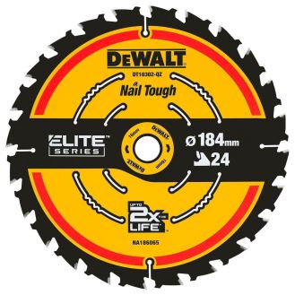 Disc Dewalt DT10302 pentru fierastrau circular, D 184x16x1.65 mm, 24 dinti, pentru taiere universala, seria Elite