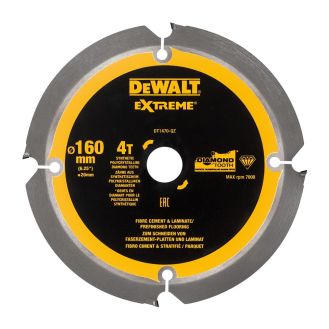 Disc Dewalt DT1470 pentru fierastrau circular, D 160x20x1.8 mm, 4 dinti, taiere fibrociment, seria Extreme