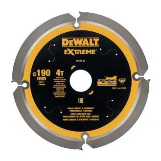 Disc Dewalt DT1472 pentru fierastrau circular, D 190x30x1.8 mm, 4 dinti, taiere fibrociment, seria Extreme