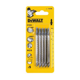 Set 5 panze fierastrau vertical DeWALT DT2053, pentru lemn, PAL, placaj, PFL,100 x 74 x 2.5 mm - T101BR