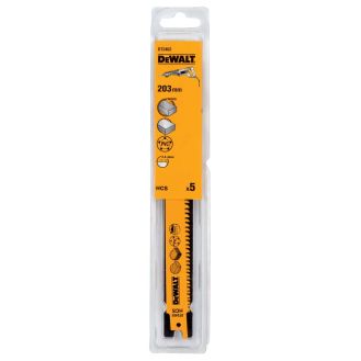 Set 5 lame fierastrau sabie Dewalt DT2402, 203 mm, pentru lemn