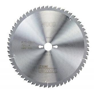 Disc Dewalt DT4260 pentru fierastrau circular, D 305x30x2.6 mm, 60 dinti, pentru taiere fina, seria Extreme