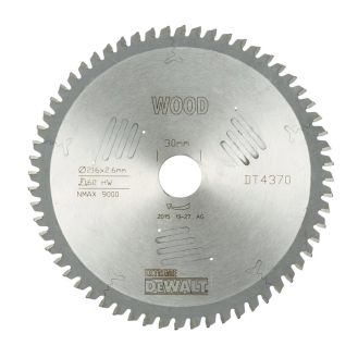 Disc Dewalt DT4370 pentru fierastrau circular, D 216x30x2.6 mm, 60 dinti, pentru taiere extra-fina, seria Extreme