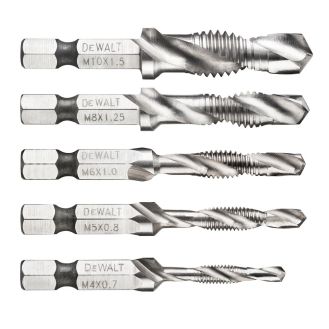 Set 5 burghie tarod DeWALT DT50060, M4 - M10, seria Extreme Impact