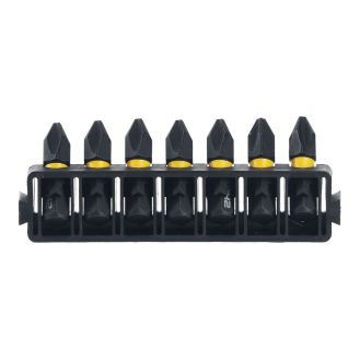 Set 7 biti FLEXTORQ, DeWALT DT70810, mixt, 25 mm, cu un suport compatibil cu sistemul TOUGHCASE