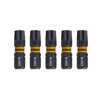 Set 5 biti TX40 DeWALT DT7373, lungime 25 mm, in cutie plastic