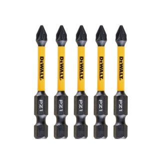 Set 5 biti de impact DeWALT DT7390T, 57 mm, PZ 1