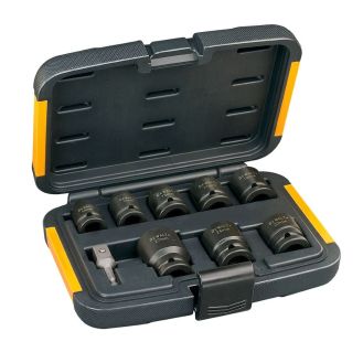 Set 8 tubulare de impact Dewalt DT7507, 1/2", 10 - 27 mm, adaptor 1/4"-1/2"