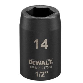 Tubulara scurta de impact DeWALT DT7532, 1/2", 14 mm