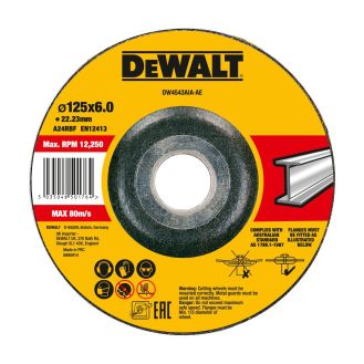 Disc polizare metal DeWalt DW4543AIA, 125 x 6.0 x 22.23 mm