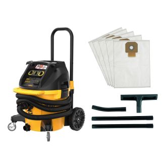 Aspirator profesional umed/uscat DeWalt DWV905MKIT, 1400 W, recipient 38 l, set curatenie, 5 saci panza