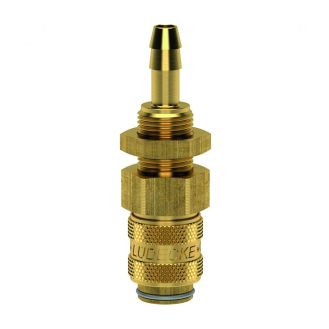 Cupla rapida mini mama Ludecke ESM_6_TSVAB, DN 5, furtun 6 mm, inchidere dubla