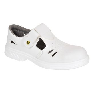 Sandale Steelite ESD Ebro Safety S1 Class 3 Portwest model FW48, marime 49, culoare Alb, fit R