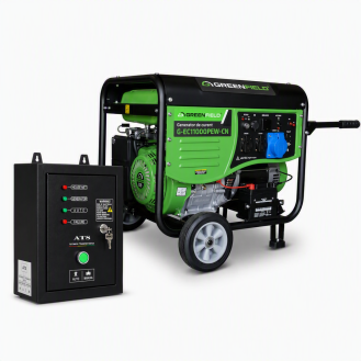 Generator de curent pe benzina Greenfield G-EC11000PEWCN+ATS_10KW_M, portabil, 230V, 9.2 kVA, pornire electrica automatizata, cu panou ATS