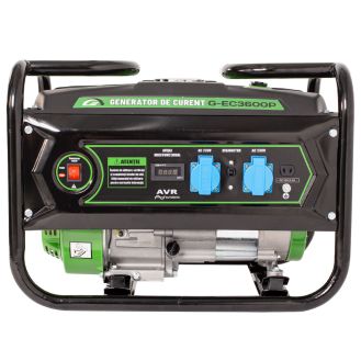 Generator de curent pe benzina Greenfield G-EC3600P, portabil, monofazat, putere  2.4 kVA, bobinaj alternator cupru